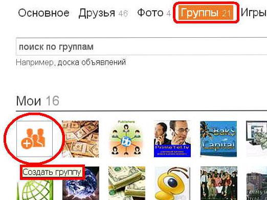 Odnoklassniki'de bir grup nasıl oluşturulur?