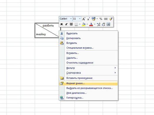 Excel'de bir hücreyi nasıl bölebilirim?