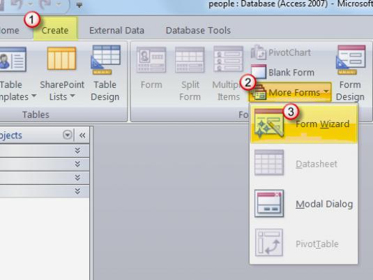 Access'te bir form nasıl oluşturulur?