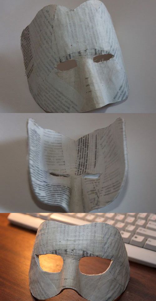 Bir maske kağıt mache nasıl yapılır?